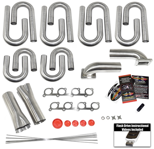 Custom Turbo Header Build Kit for a SBC Brodix BD series- Our Pro ...